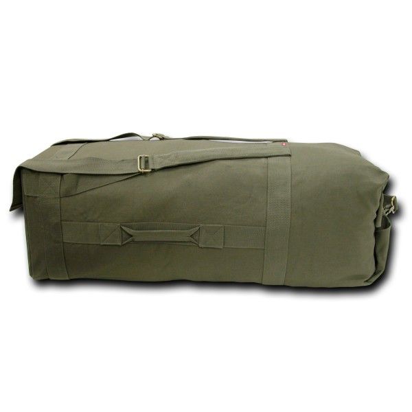 Olive Top Load Strap Duffle Military Heavyweight Field Canvas Shoulder Bag Bags | eBay