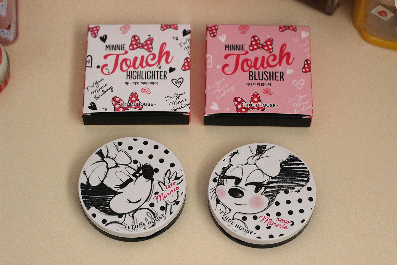 Etude House Minnie Touch Highlighter and Minnie Touch Blusher Review