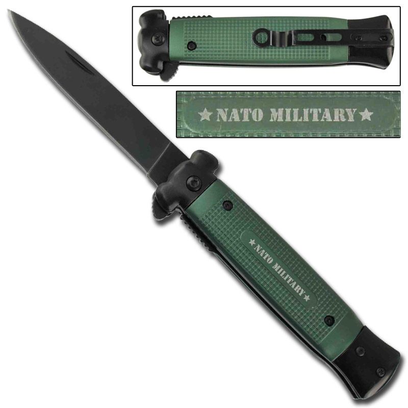 Striker Spring Assisted Nato Green Berets Military Combat Stiletto