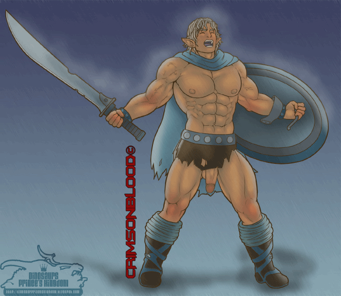 Vann Illia the Barbarian Rage, Art by Crimsonblood, colors and animation Caravaggia, created by DinosaurPrince. 2012.