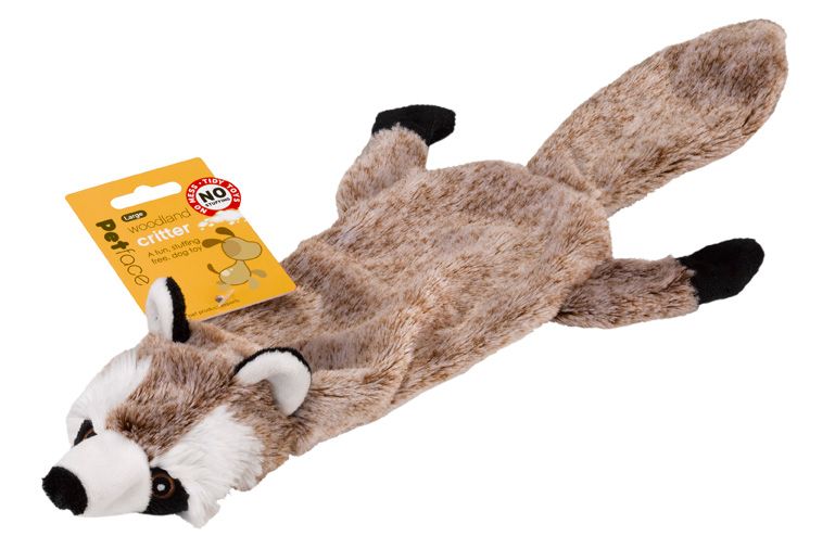 squeaky racoon dog toy