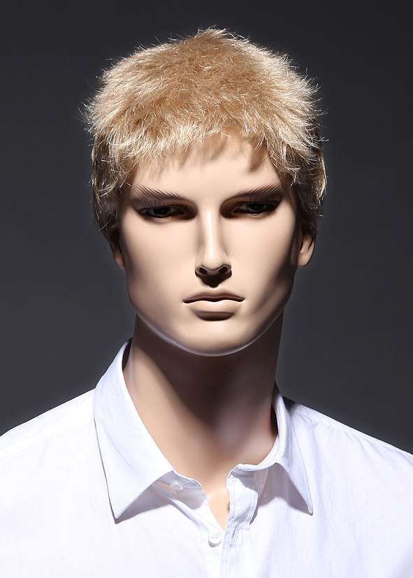 Male Wig Mens Short Wig Full Wig Side Parting Long Bangs Taper Spiky Style Wig Ebay 