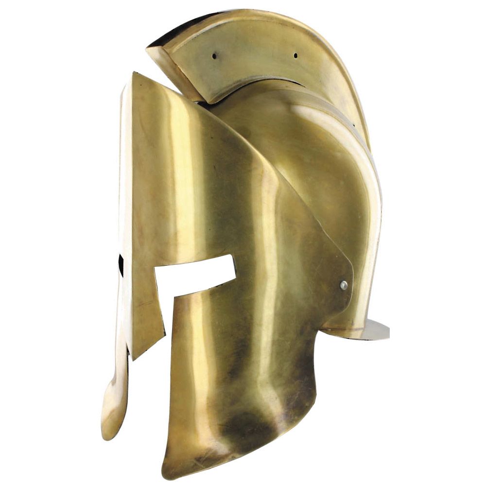 Greek Mighty Spartan 300 Crested Brass Battle War Helmet Armor | eBay