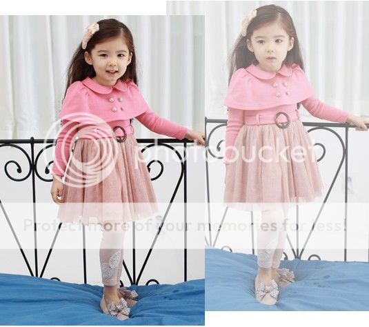Cute Baby Girls Clothing Kids Cappa Princess Dresses Tutu Skirts Size 2 7 Years